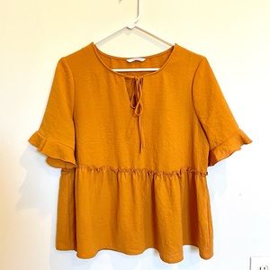 Camaïeu Peplum Tie Top